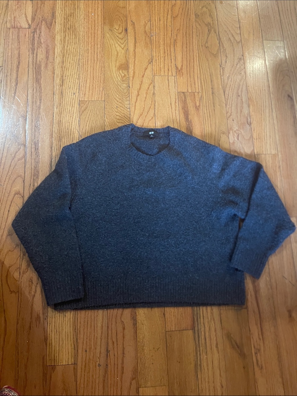 Uniqlo Wool Blend Crewneck Sweater Gray Sz XL